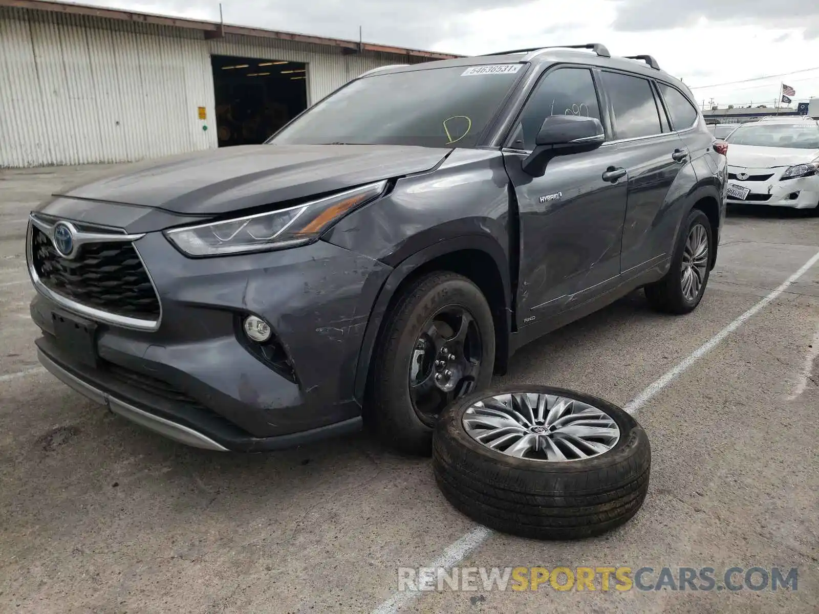 2 Photograph of a damaged car 5TDEBRCH7MS019508 TOYOTA HIGHLANDER 2021