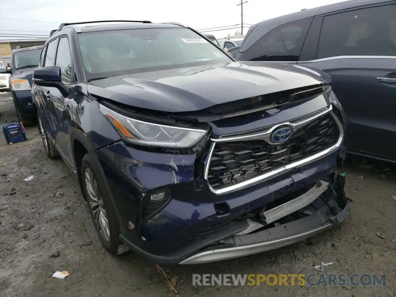 1 Photograph of a damaged car 5TDEBRCH8MS050976 TOYOTA HIGHLANDER 2021