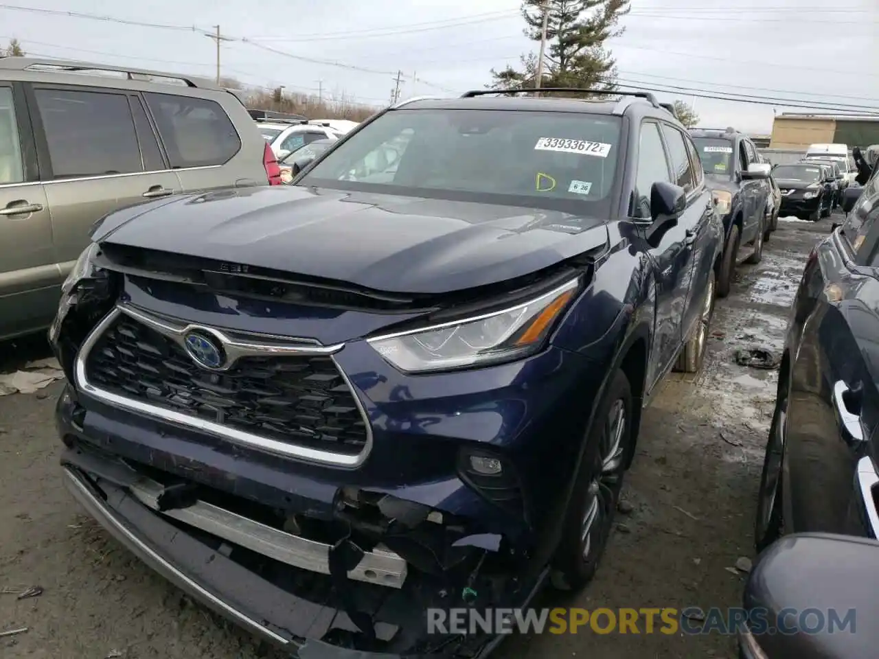 2 Photograph of a damaged car 5TDEBRCH8MS050976 TOYOTA HIGHLANDER 2021