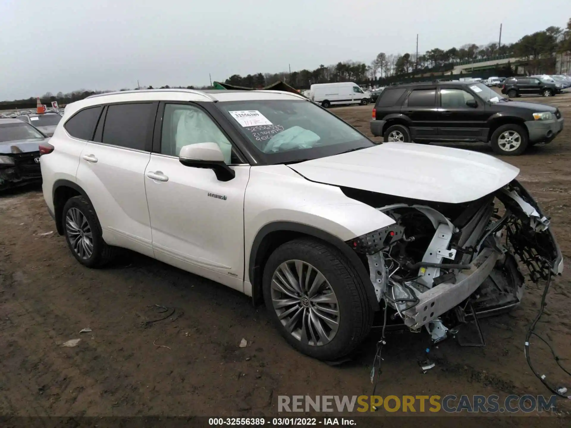 1 Photograph of a damaged car 5TDEBRCH9MS058763 TOYOTA HIGHLANDER 2021