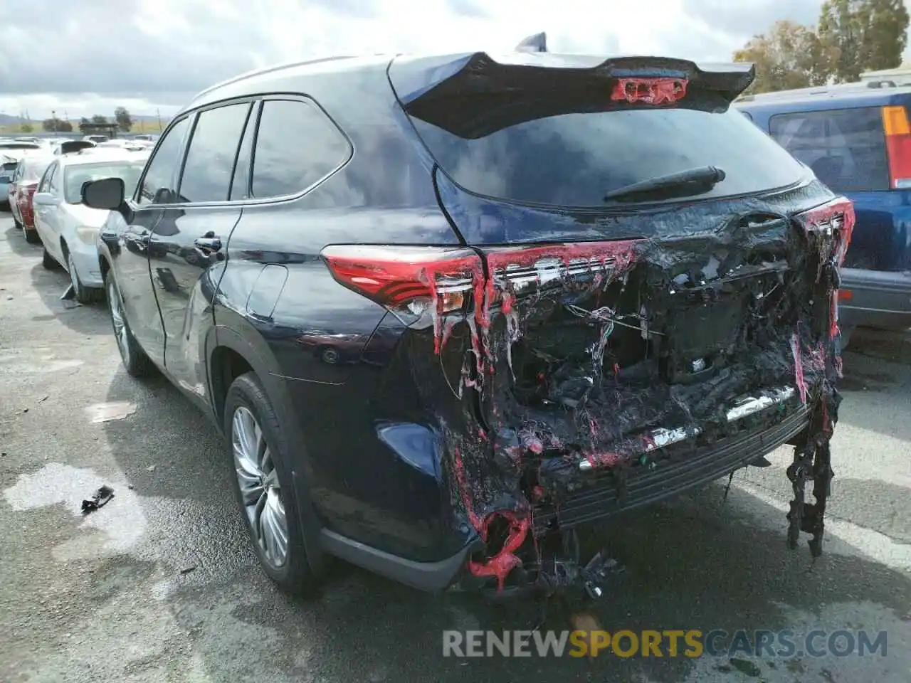 3 Photograph of a damaged car 5TDEBRCH9MS065857 TOYOTA HIGHLANDER 2021