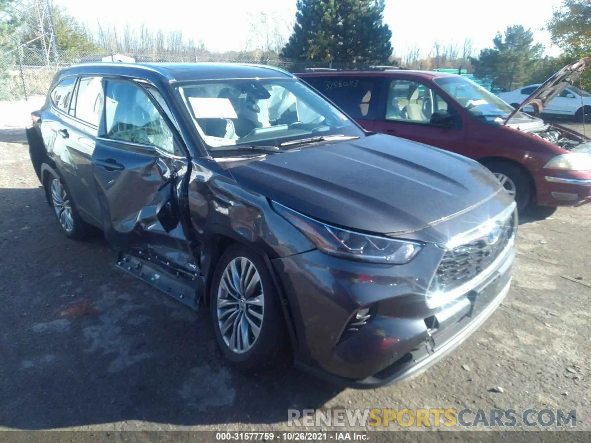 1 Photograph of a damaged car 5TDEBRCHXMS020975 TOYOTA HIGHLANDER 2021