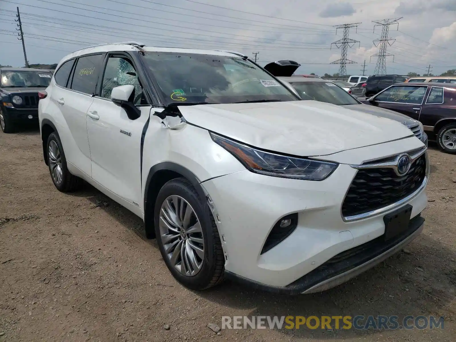 1 Photograph of a damaged car 5TDEBRCHXMS023293 TOYOTA HIGHLANDER 2021