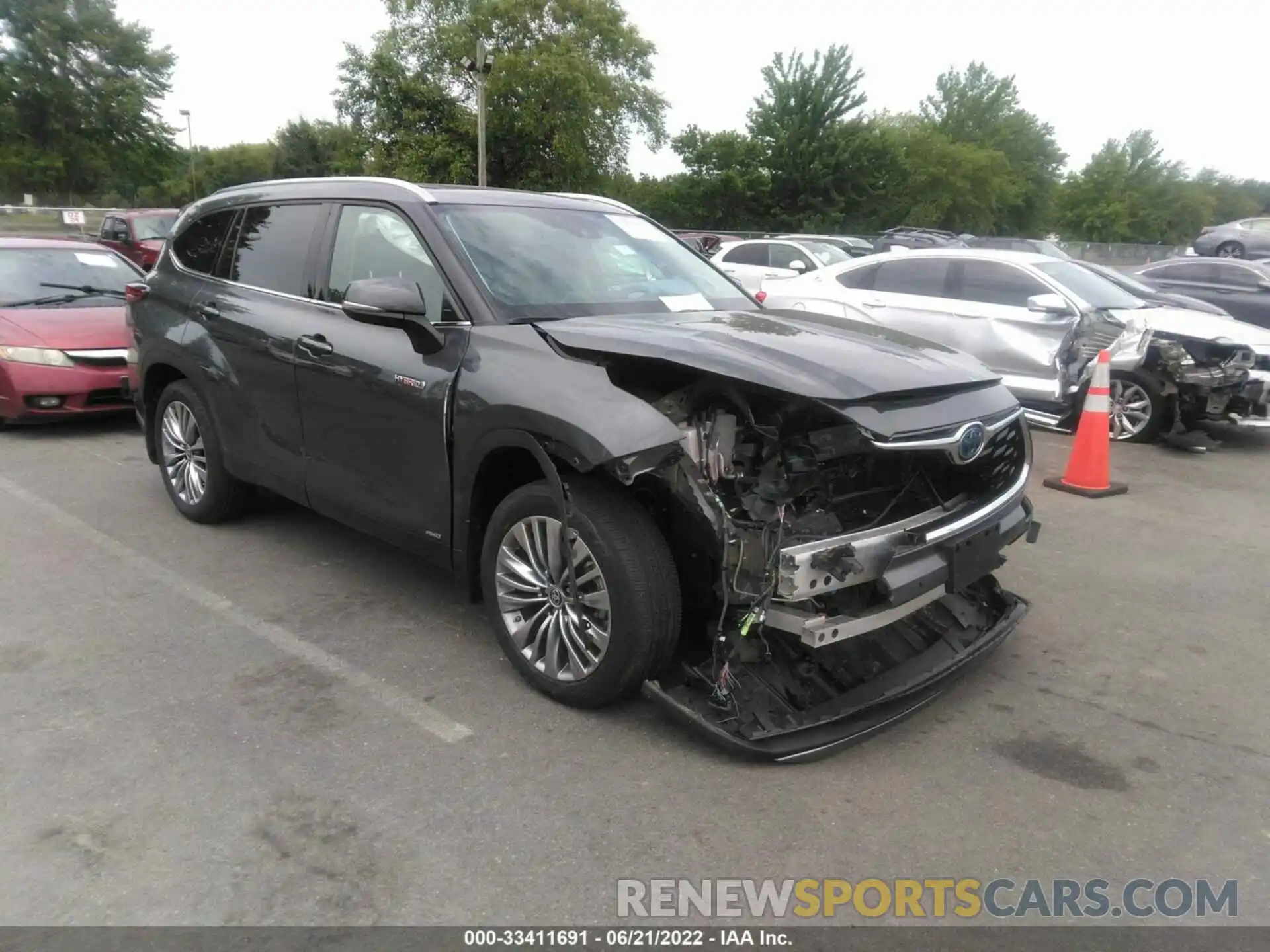 1 Photograph of a damaged car 5TDEBRCHXMS027182 TOYOTA HIGHLANDER 2021