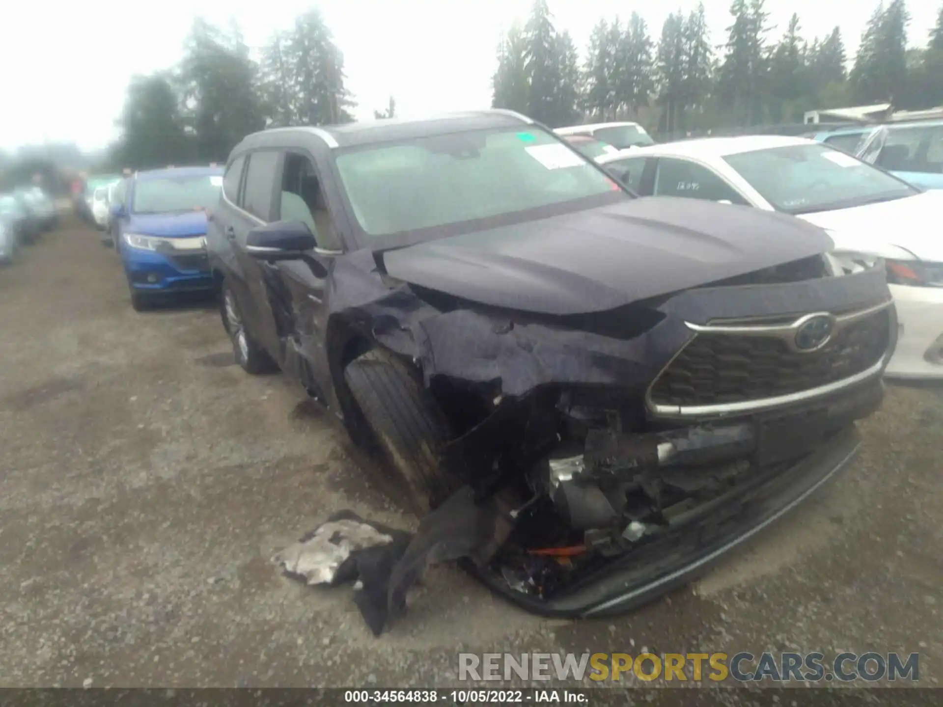 1 Photograph of a damaged car 5TDEBRCHXMS055712 TOYOTA HIGHLANDER 2021