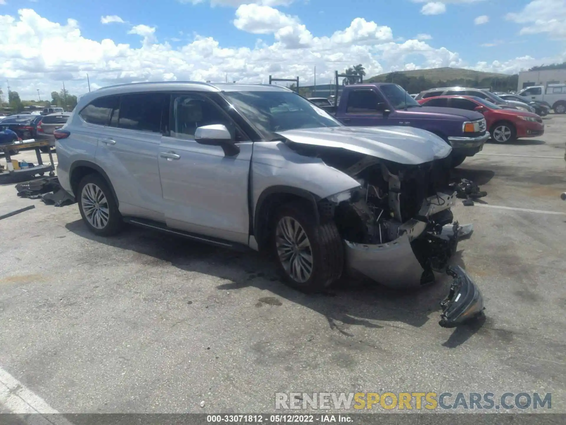 1 Photograph of a damaged car 5TDFZRAH0MS045693 TOYOTA HIGHLANDER 2021