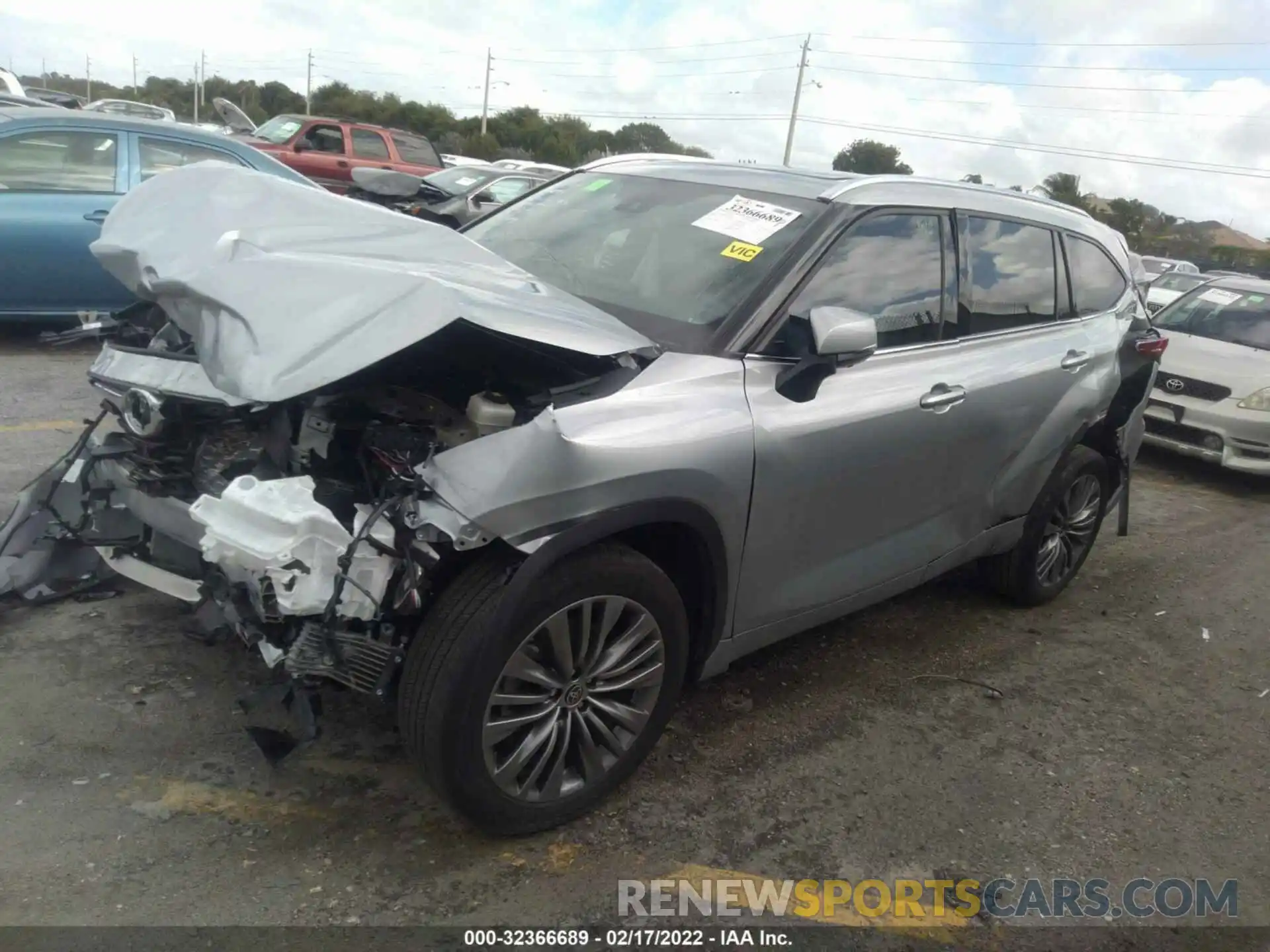 2 Photograph of a damaged car 5TDFZRAH0MS067189 TOYOTA HIGHLANDER 2021