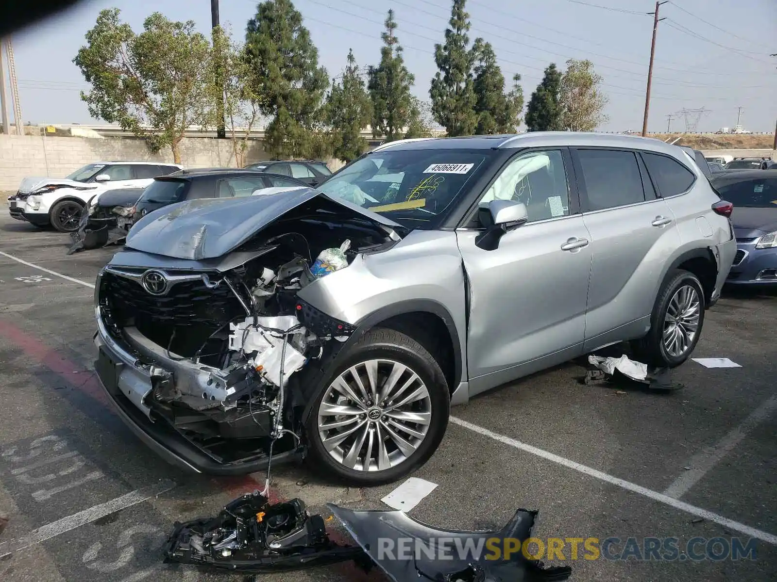 2 Photograph of a damaged car 5TDFZRAH3MS047728 TOYOTA HIGHLANDER 2021