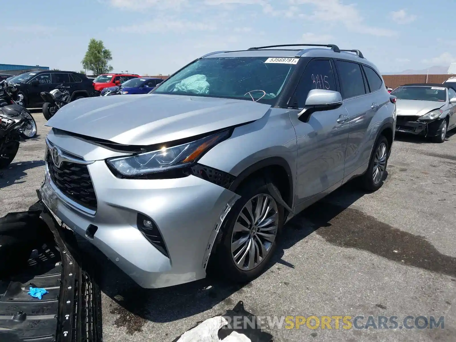 2 Photograph of a damaged car 5TDFZRAH3MS070054 TOYOTA HIGHLANDER 2021