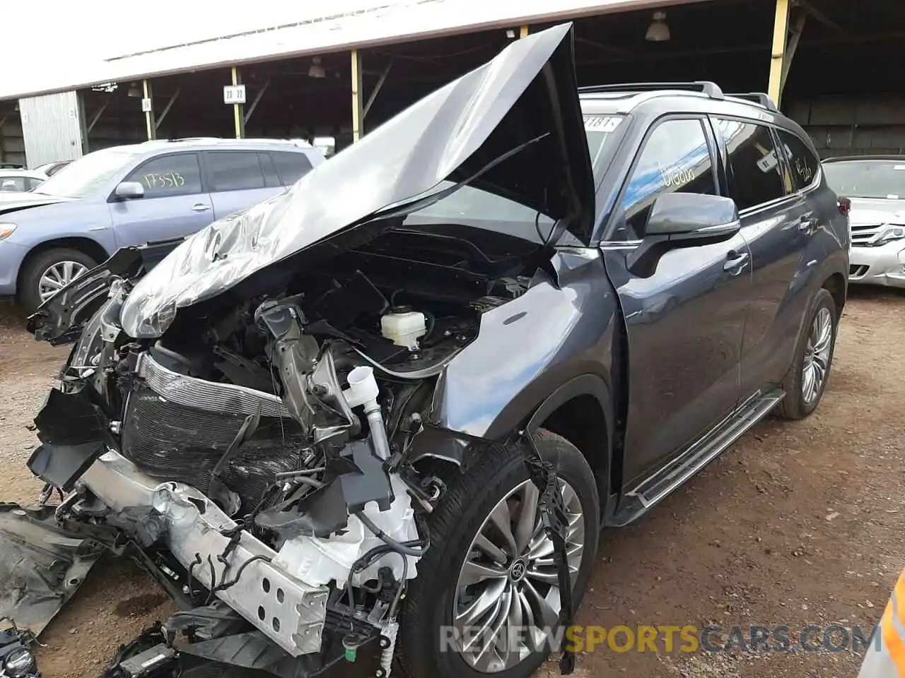 2 Photograph of a damaged car 5TDFZRAH4MS038407 TOYOTA HIGHLANDER 2021