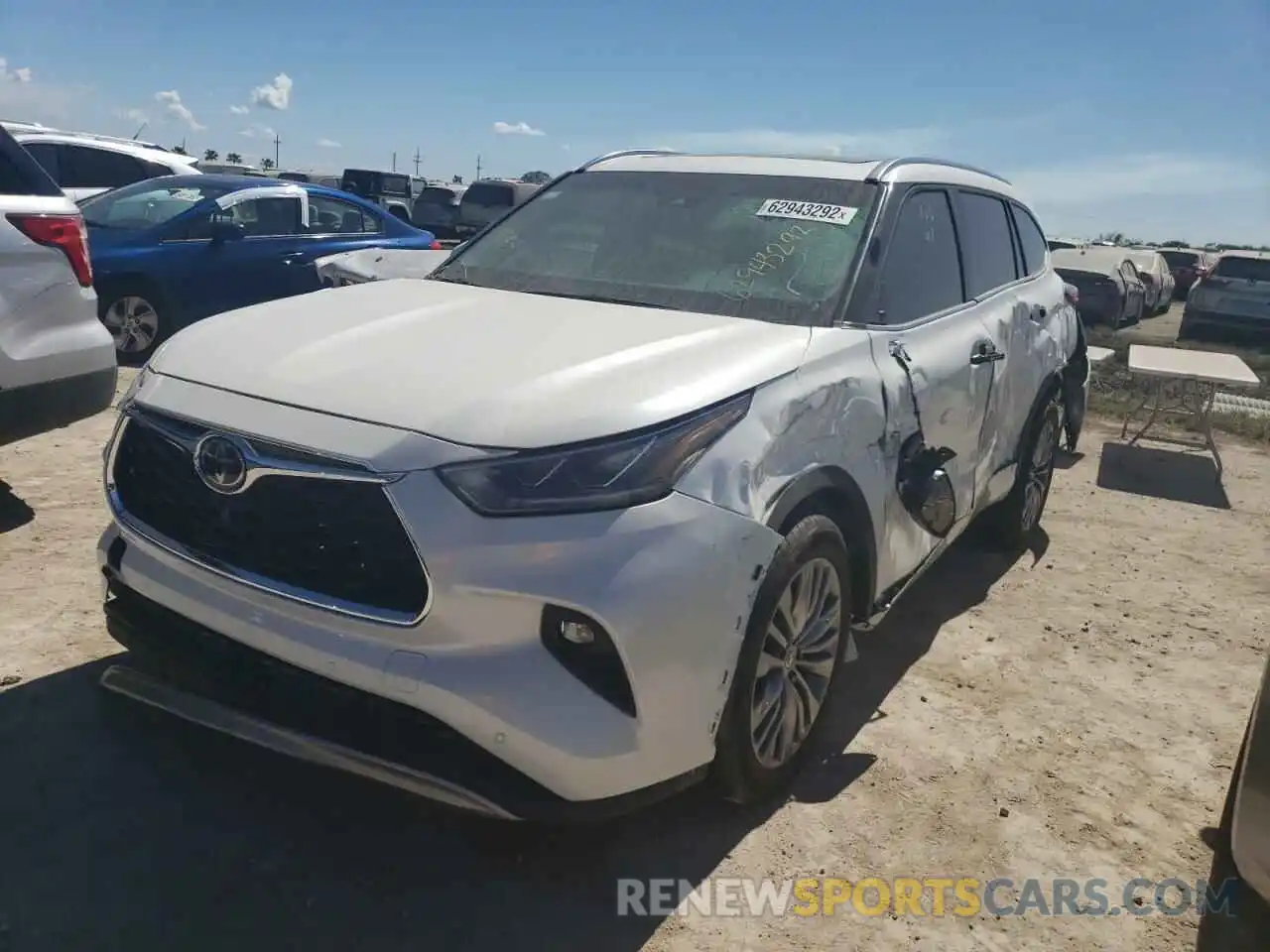 2 Photograph of a damaged car 5TDFZRAH4MS070595 TOYOTA HIGHLANDER 2021