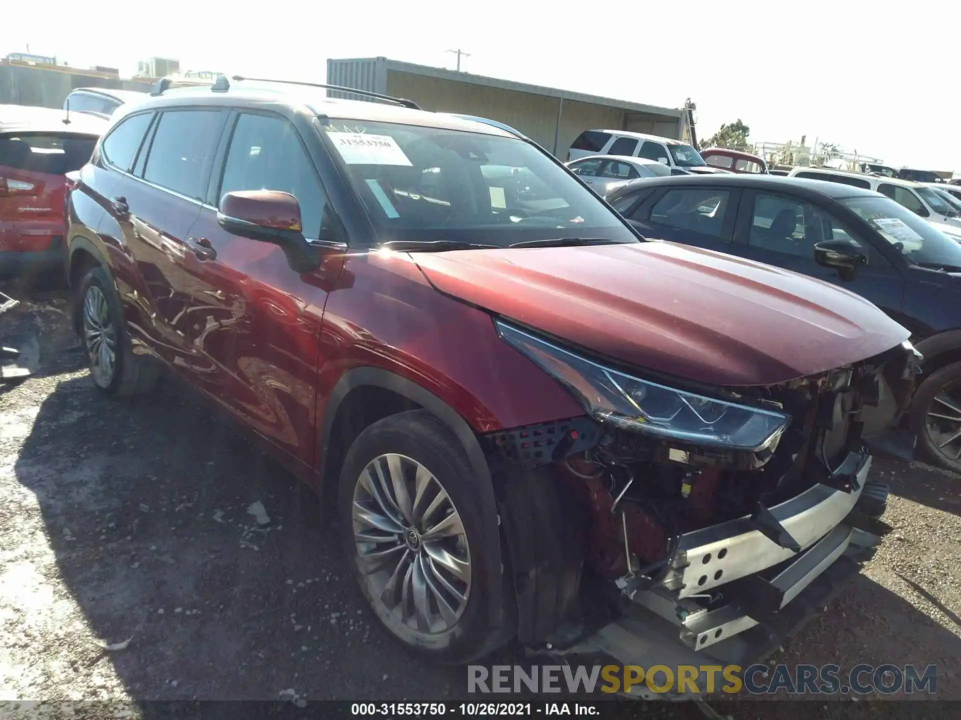 1 Photograph of a damaged car 5TDFZRAH8MS048759 TOYOTA HIGHLANDER 2021