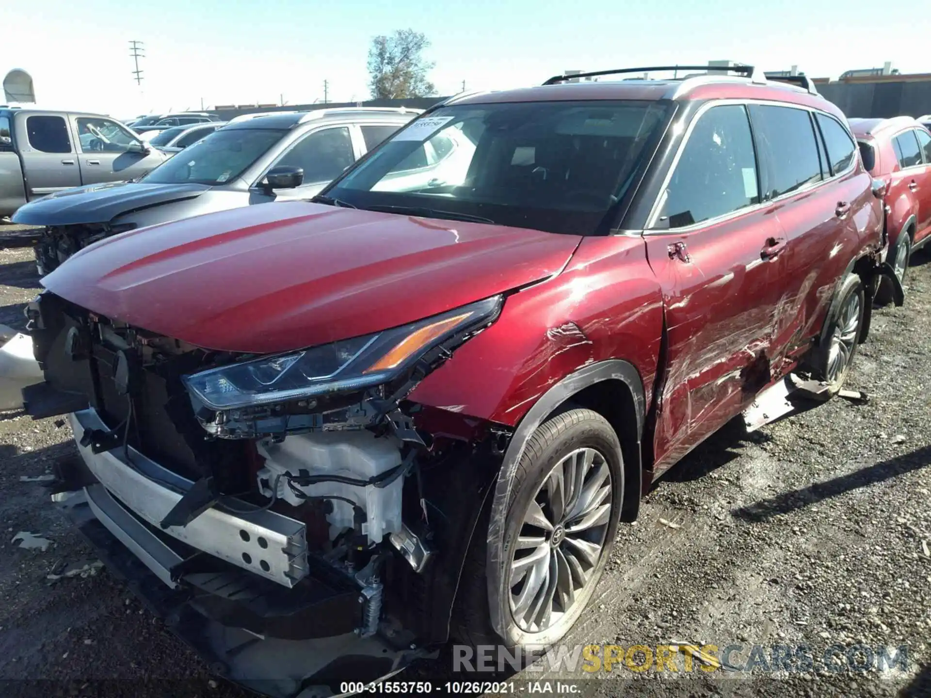 2 Photograph of a damaged car 5TDFZRAH8MS048759 TOYOTA HIGHLANDER 2021