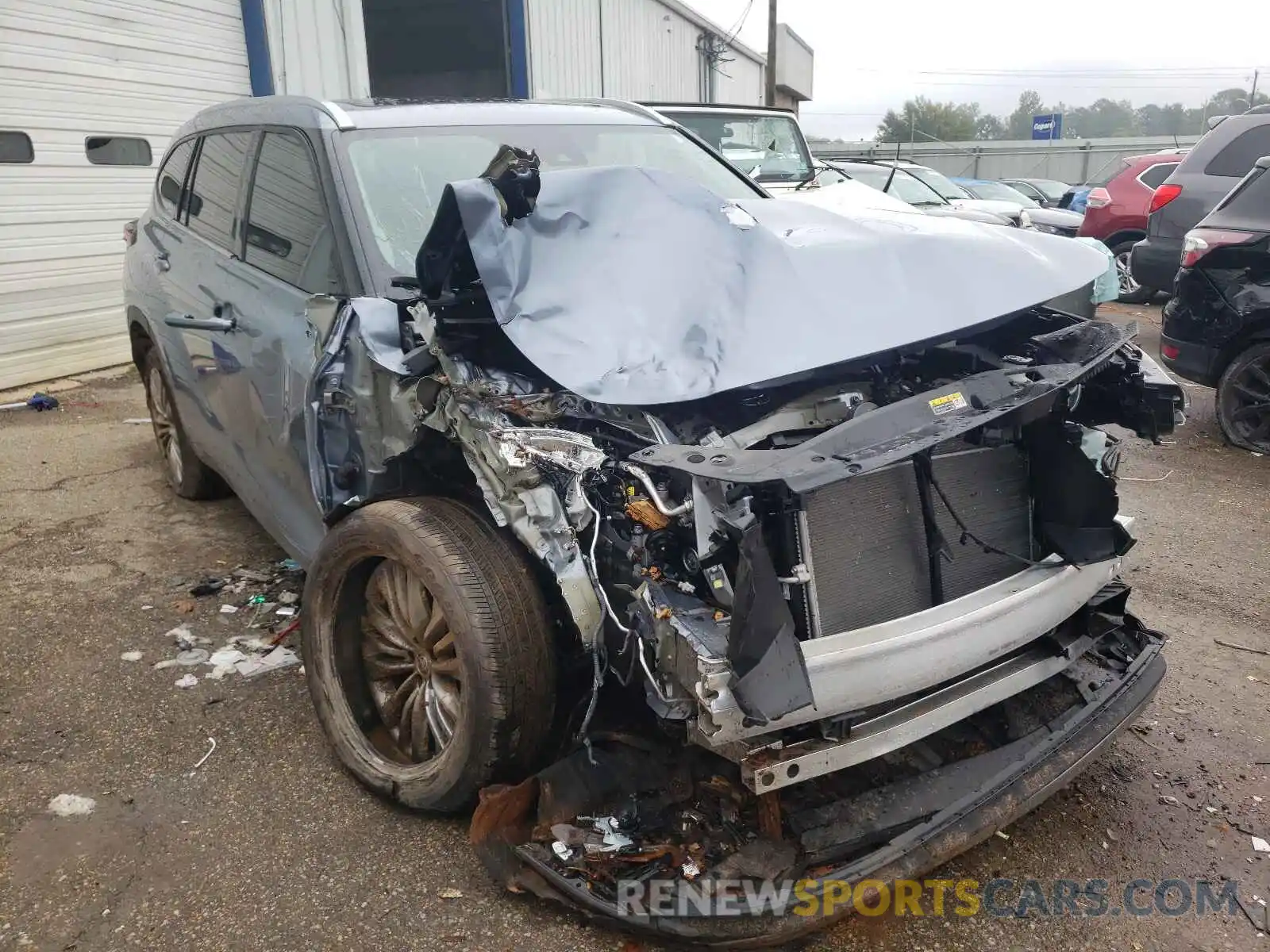 1 Photograph of a damaged car 5TDFZRAH8MS066503 TOYOTA HIGHLANDER 2021