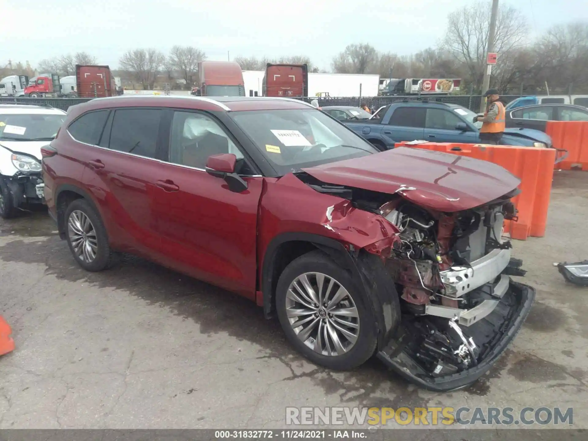 1 Photograph of a damaged car 5TDFZRBH0MS110668 TOYOTA HIGHLANDER 2021