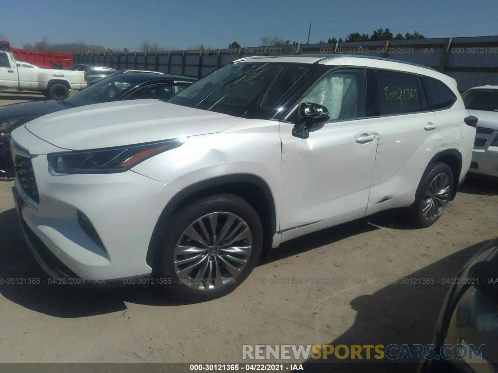 2 Photograph of a damaged car 5TDFZRBH3MS063216 TOYOTA HIGHLANDER 2021