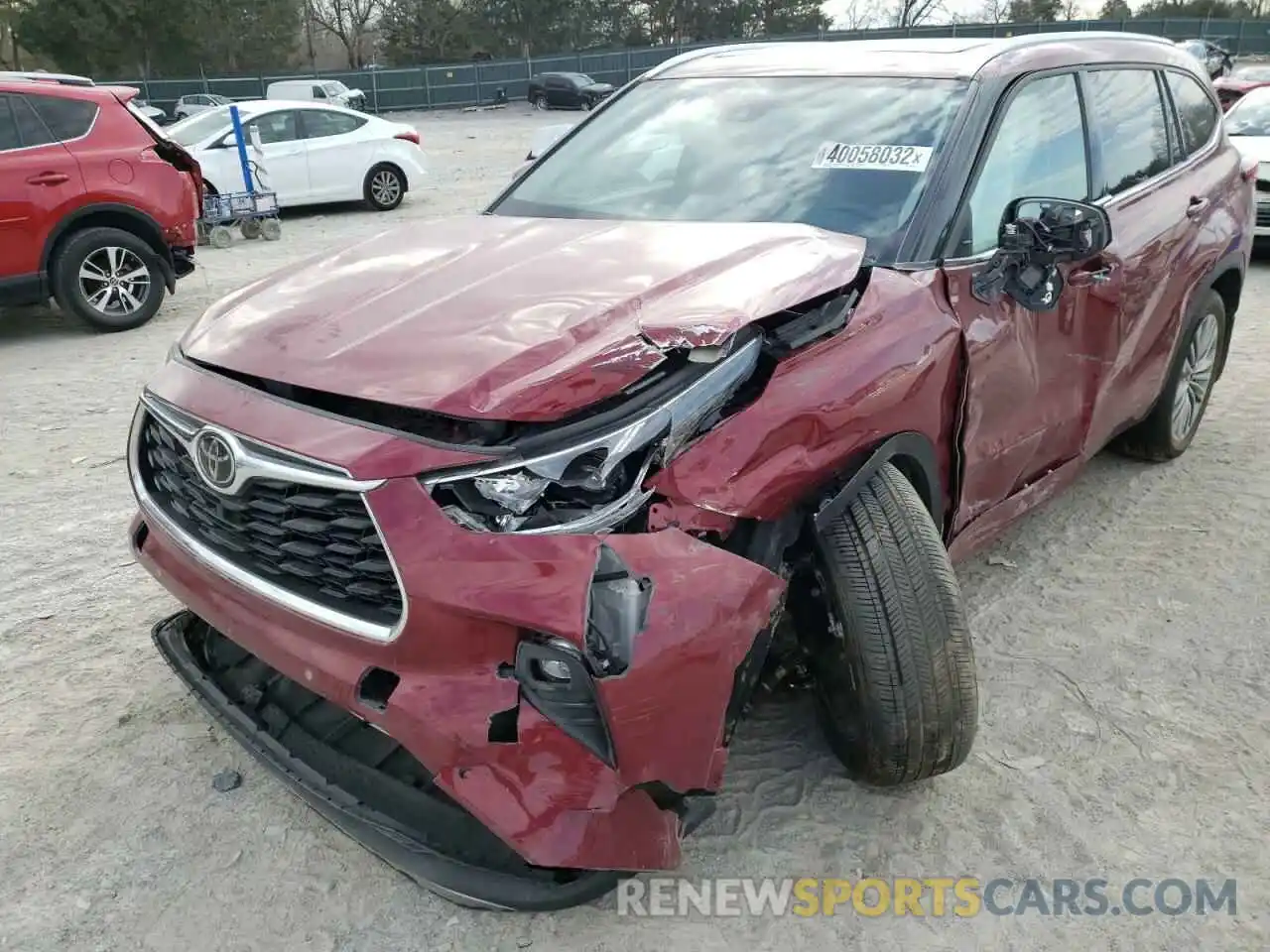 2 Photograph of a damaged car 5TDFZRBH3MS070733 TOYOTA HIGHLANDER 2021