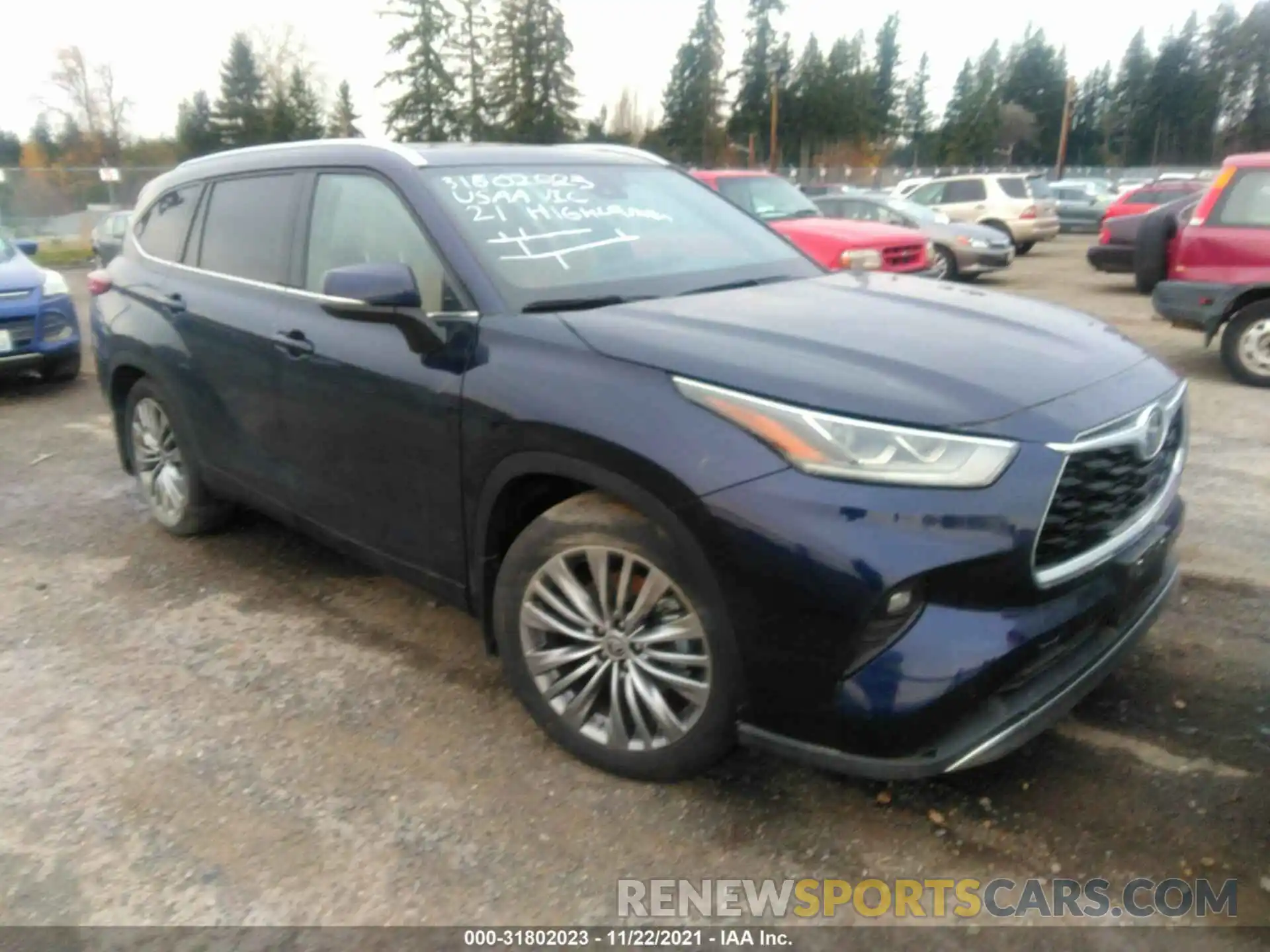 1 Photograph of a damaged car 5TDFZRBH5MS107832 TOYOTA HIGHLANDER 2021