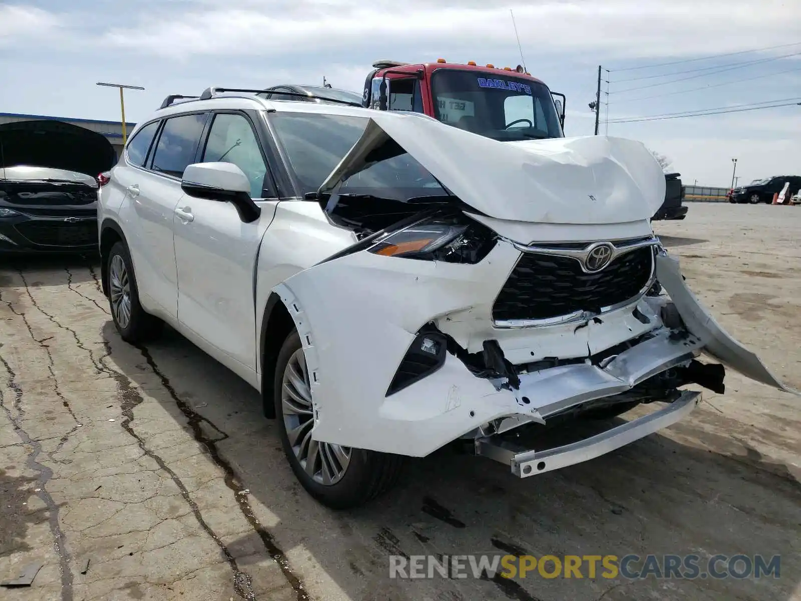 1 Photograph of a damaged car 5TDFZRBH6MS092726 TOYOTA HIGHLANDER 2021