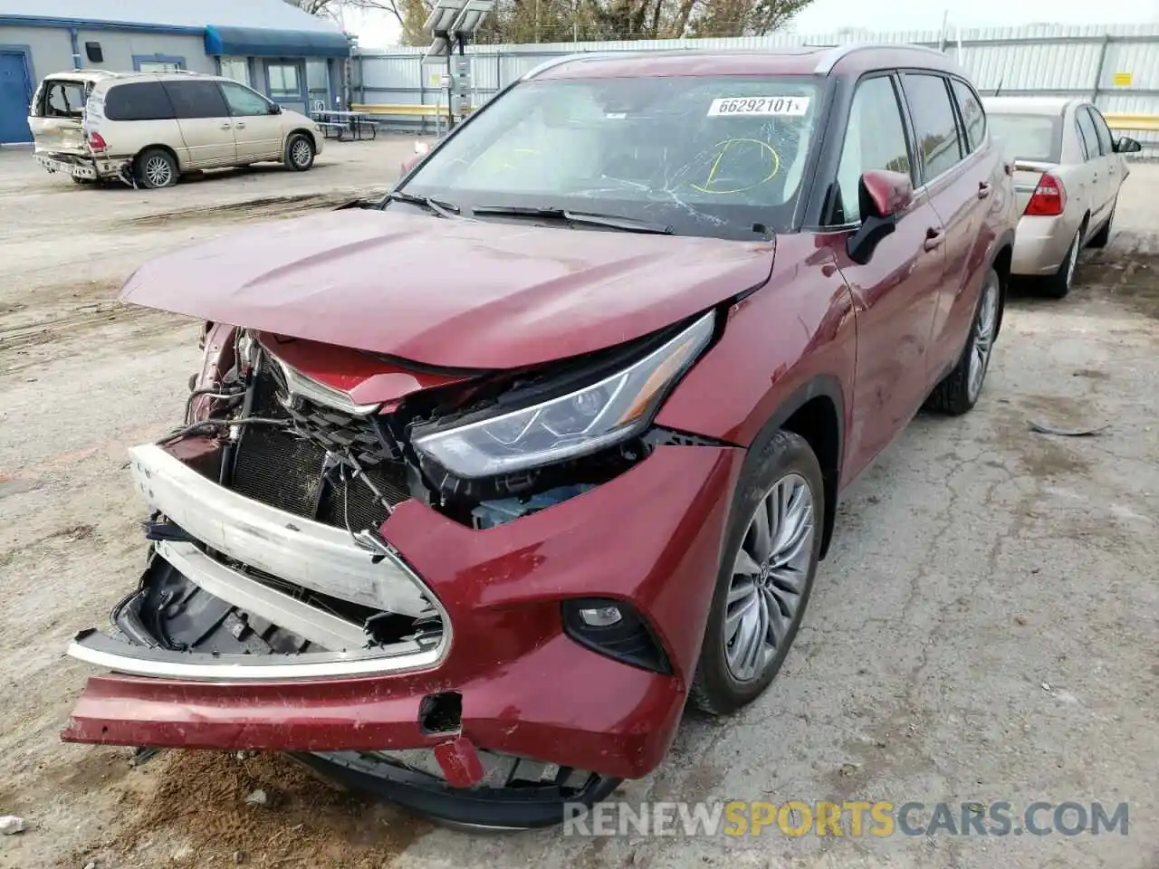 2 Photograph of a damaged car 5TDFZRBH7MS069925 TOYOTA HIGHLANDER 2021