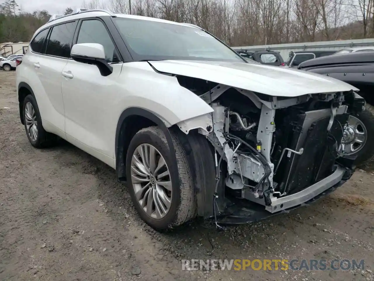 1 Photograph of a damaged car 5TDFZRBH7MS095652 TOYOTA HIGHLANDER 2021