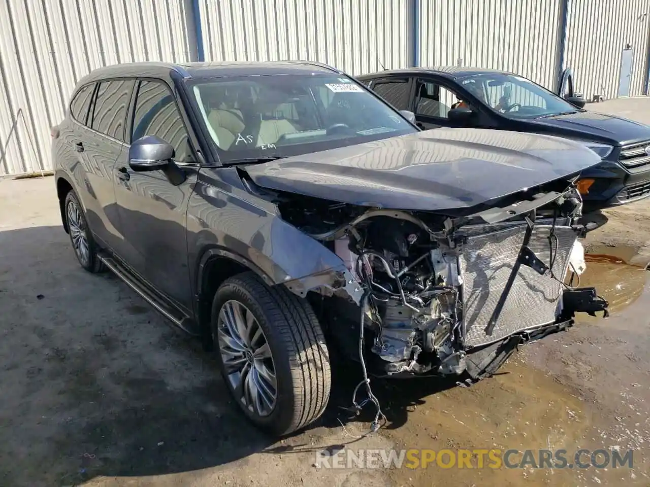 1 Photograph of a damaged car 5TDFZRBH7MS126883 TOYOTA HIGHLANDER 2021