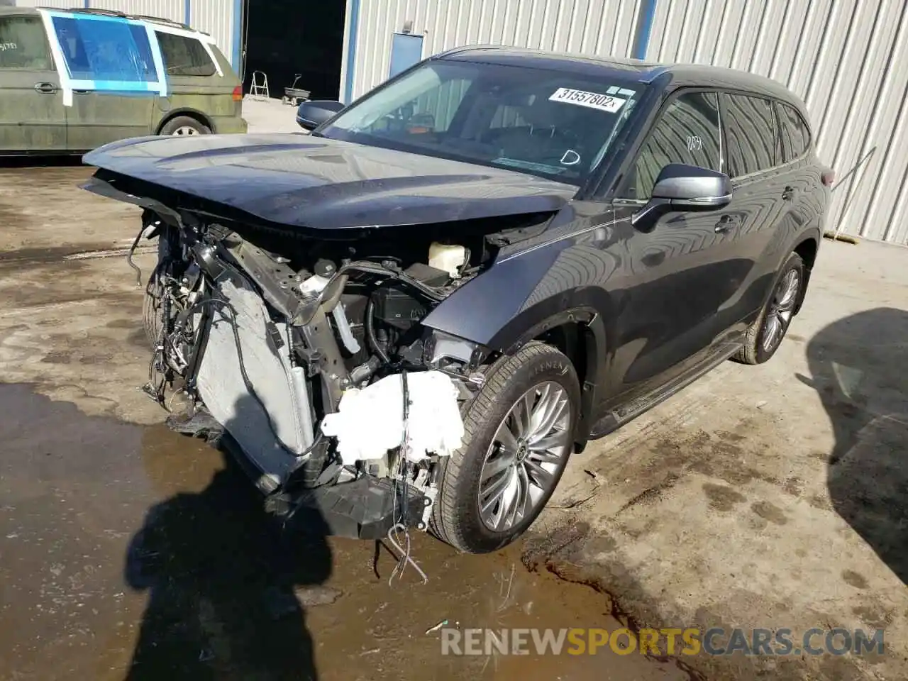 2 Photograph of a damaged car 5TDFZRBH7MS126883 TOYOTA HIGHLANDER 2021