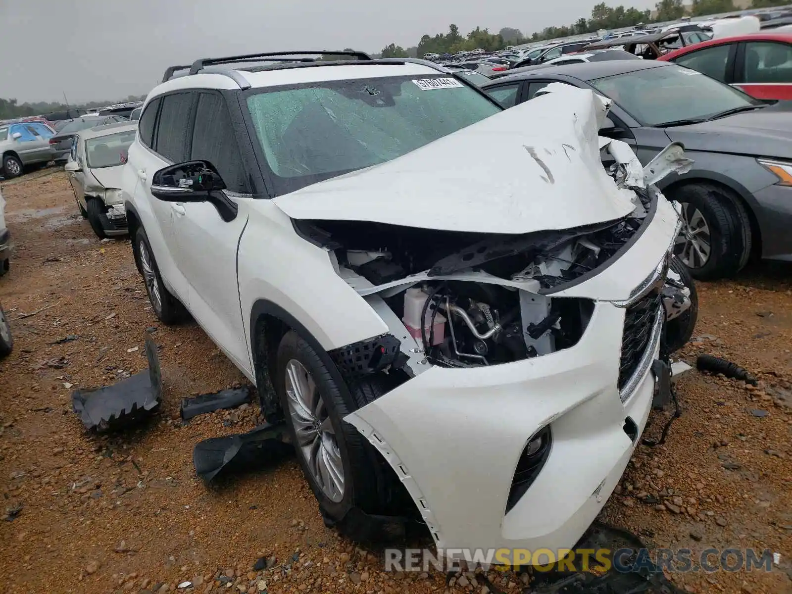 1 Photograph of a damaged car 5TDFZRBH8MS060571 TOYOTA HIGHLANDER 2021