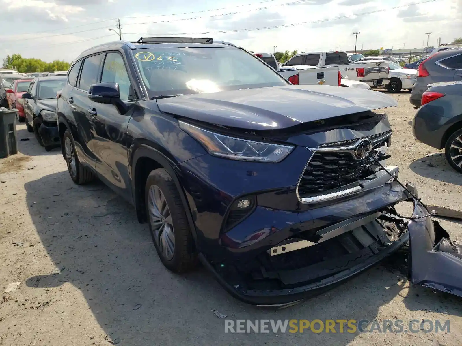 1 Photograph of a damaged car 5TDFZRBH8MS067147 TOYOTA HIGHLANDER 2021