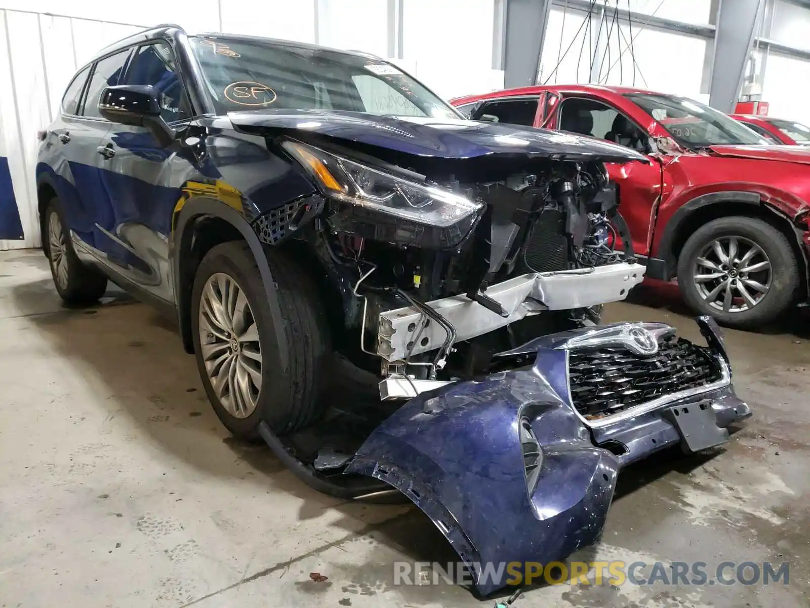 1 Photograph of a damaged car 5TDFZRBH8MS085597 TOYOTA HIGHLANDER 2021