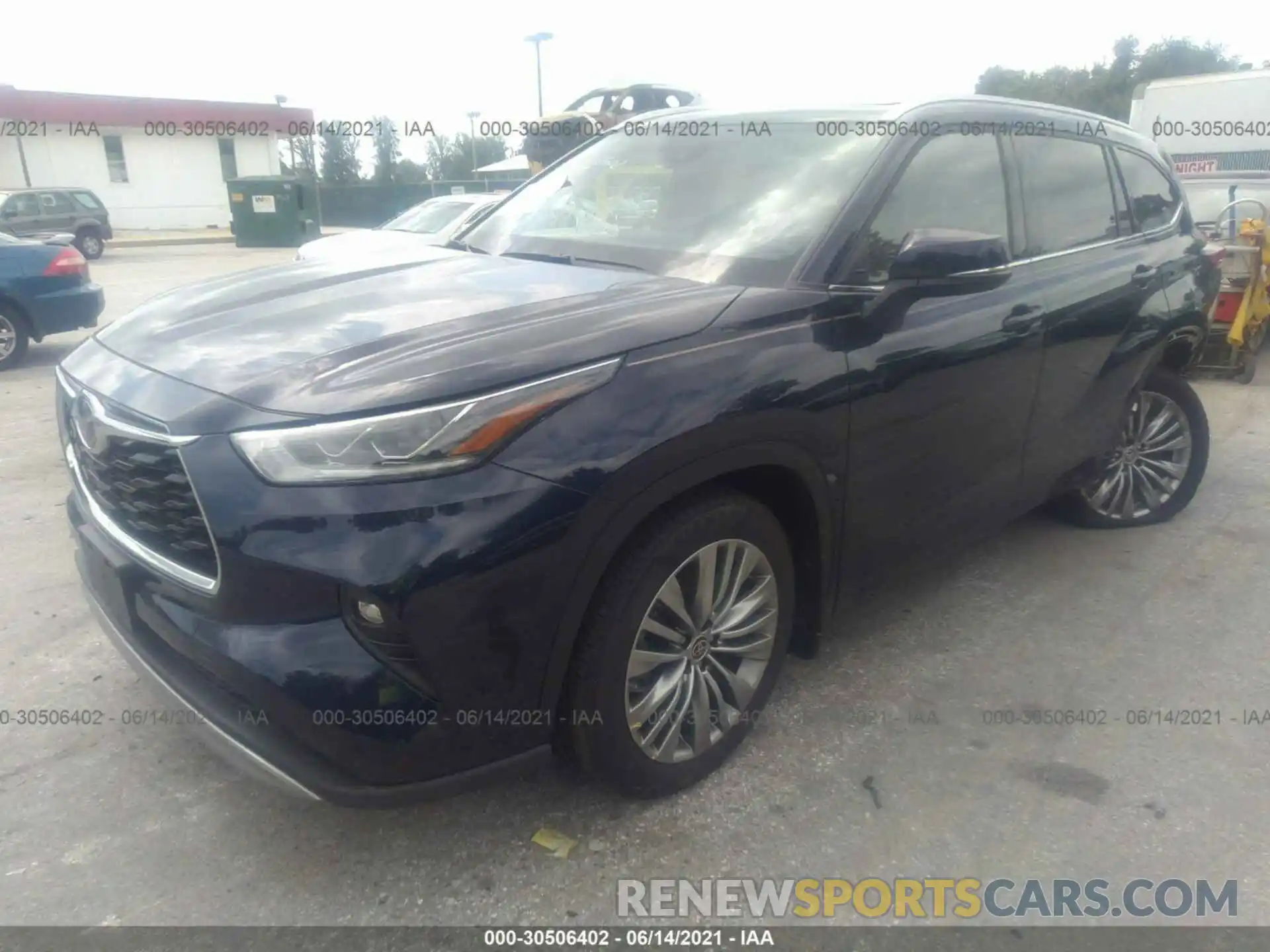 2 Photograph of a damaged car 5TDFZRBH8MS095255 TOYOTA HIGHLANDER 2021