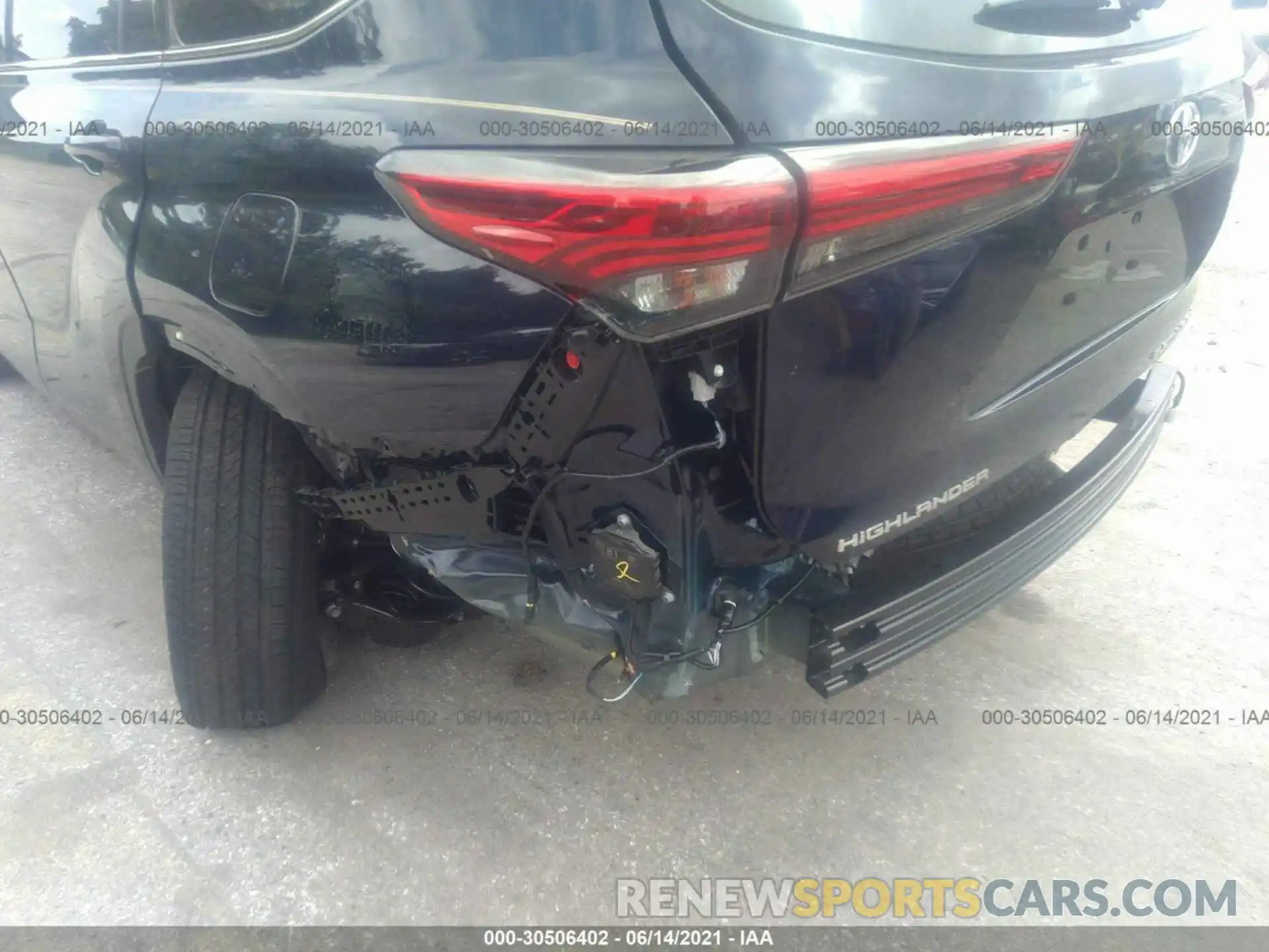 6 Photograph of a damaged car 5TDFZRBH8MS095255 TOYOTA HIGHLANDER 2021