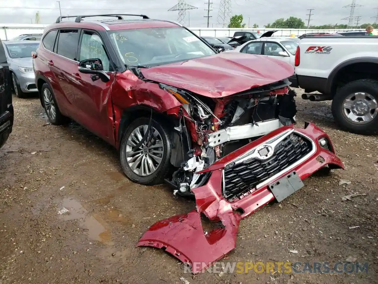 1 Photograph of a damaged car 5TDFZRBH9MS065858 TOYOTA HIGHLANDER 2021