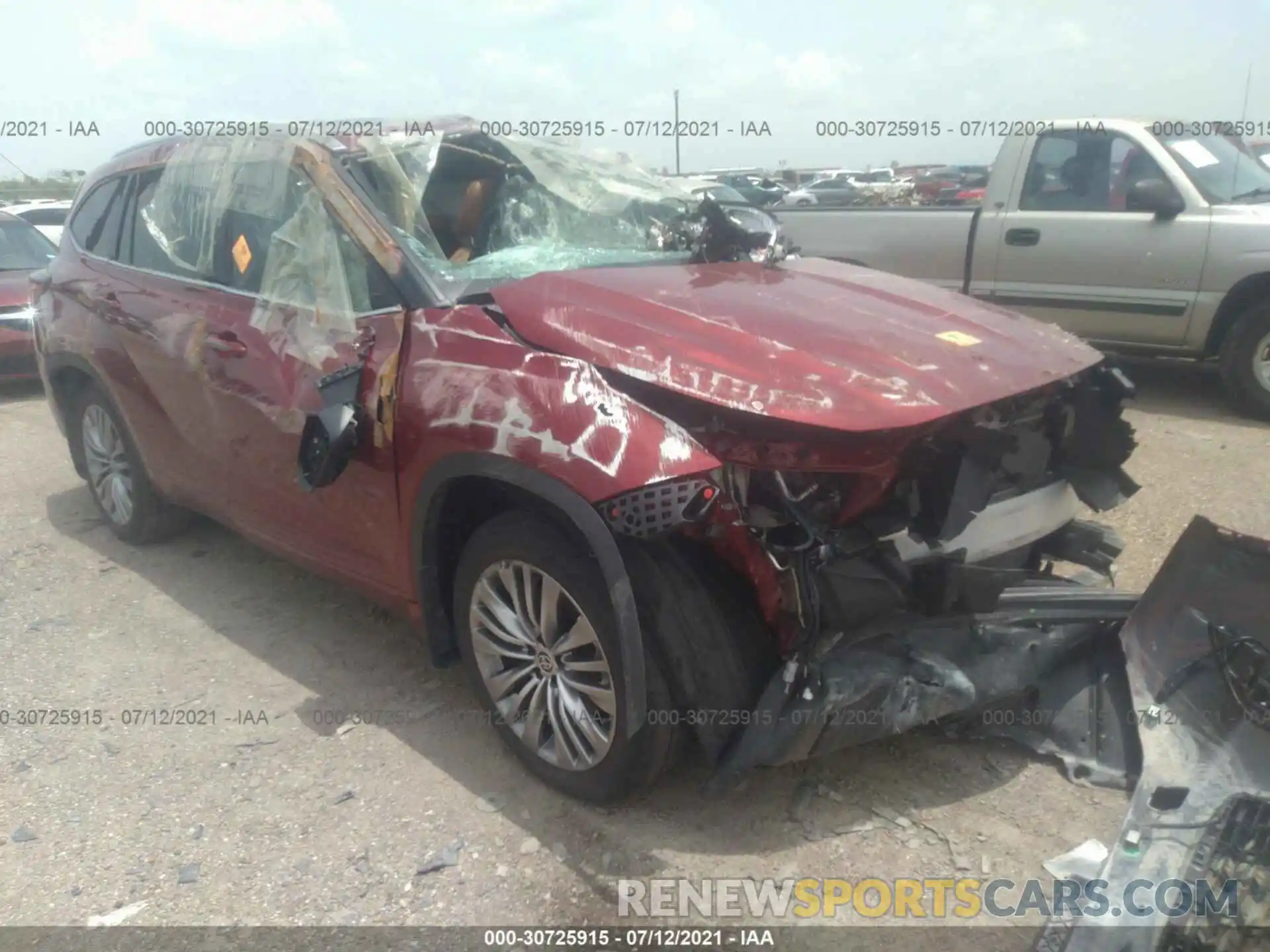 1 Photograph of a damaged car 5TDFZRBH9MS110698 TOYOTA HIGHLANDER 2021