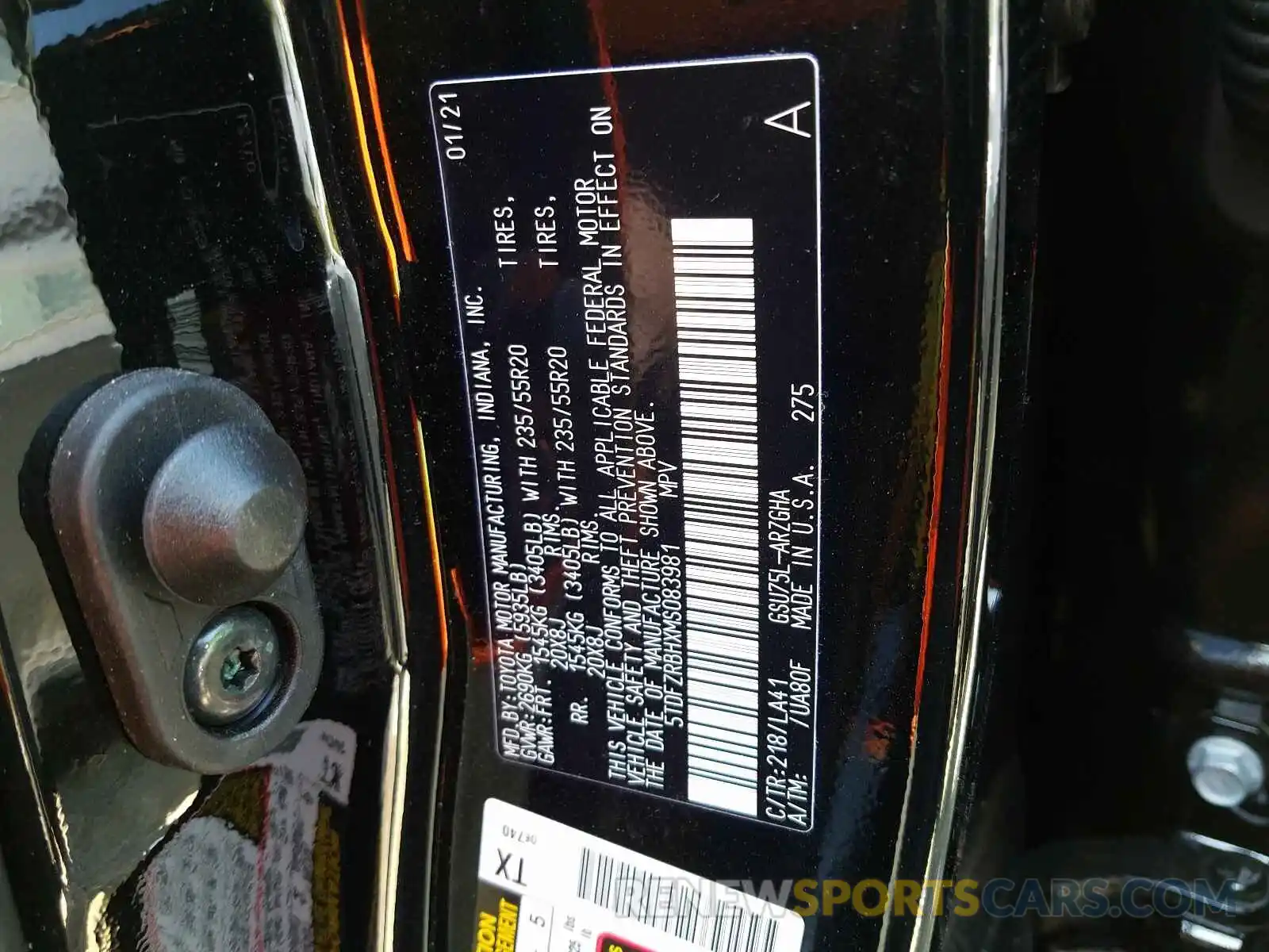 10 Фотография поврежденного автомобиля 5TDFZRBHXMS083981 TOYOTA HIGHLANDER 2021