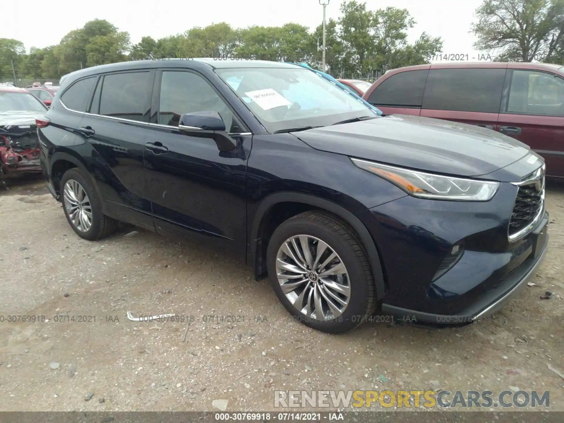 1 Photograph of a damaged car 5TDFZRBHXMS087593 TOYOTA HIGHLANDER 2021