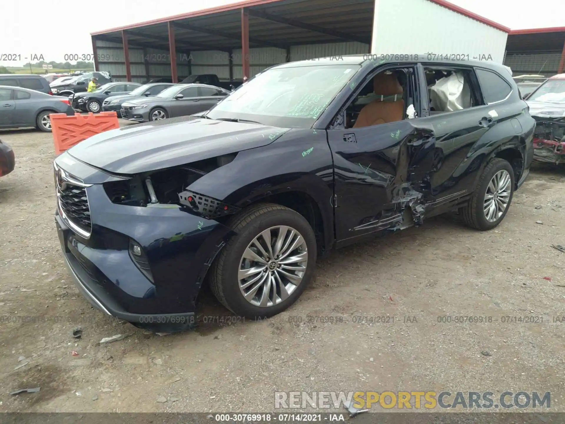 2 Photograph of a damaged car 5TDFZRBHXMS087593 TOYOTA HIGHLANDER 2021