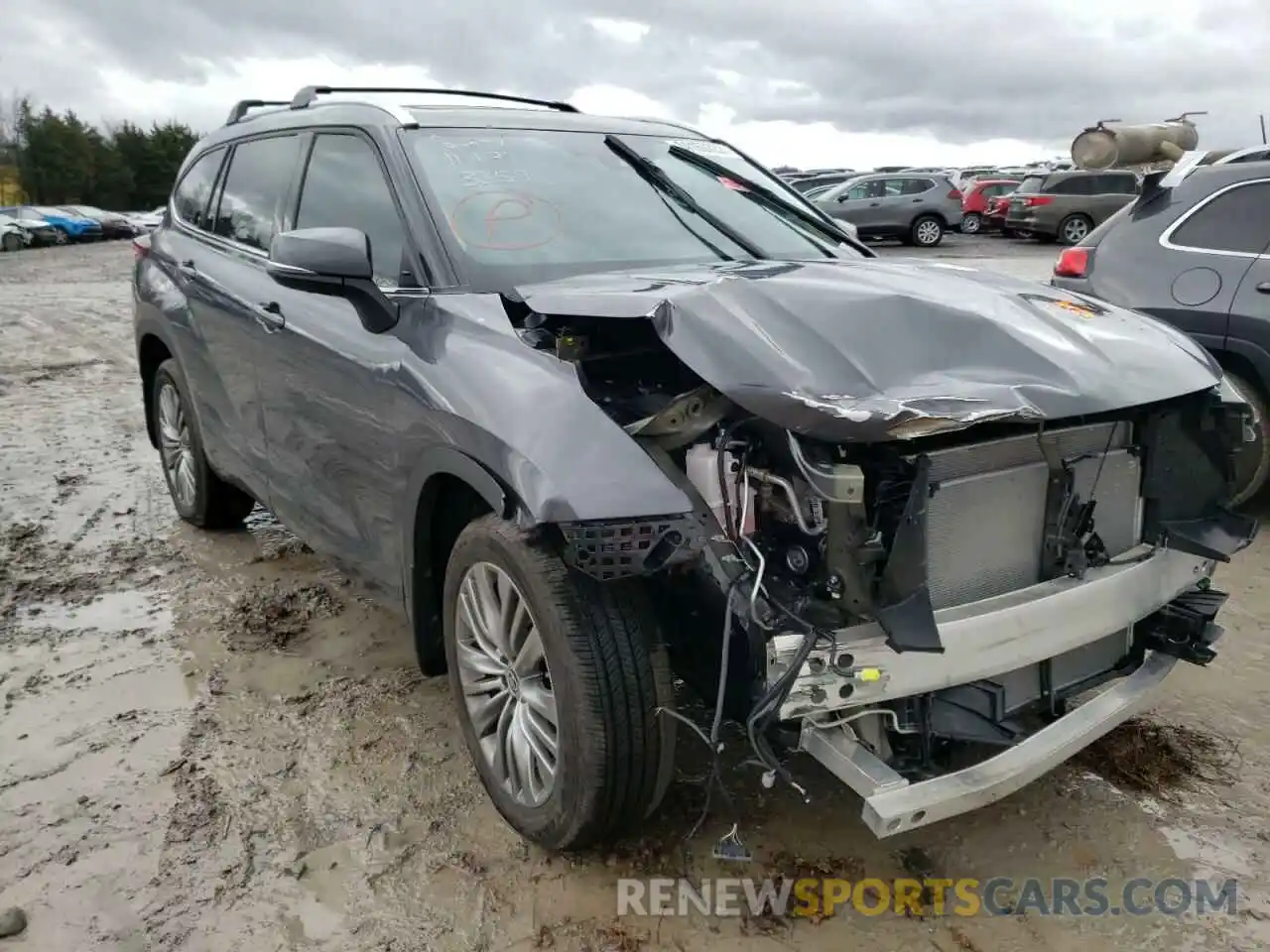 1 Photograph of a damaged car 5TDFZRBHXMS118471 TOYOTA HIGHLANDER 2021