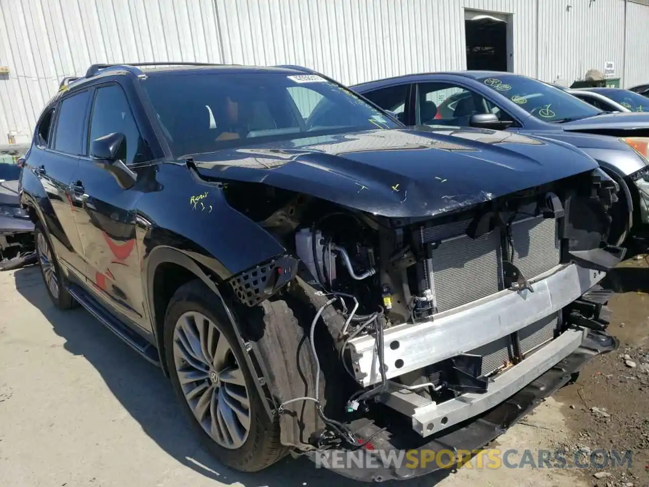 1 Photograph of a damaged car 5TDFZRBHXMS124674 TOYOTA HIGHLANDER 2021