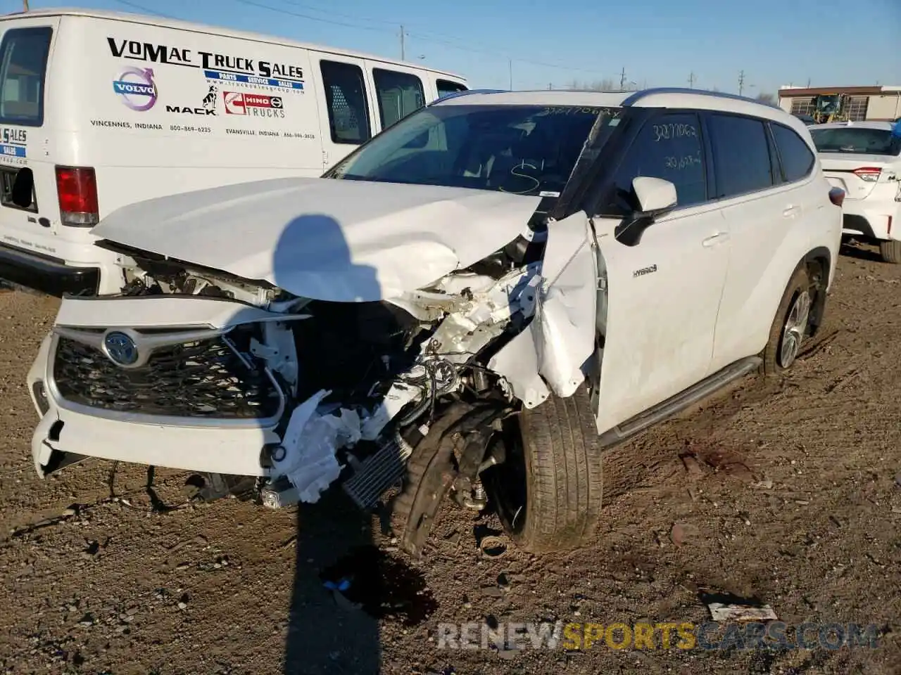 2 Photograph of a damaged car 5TDGARAH0MS009157 TOYOTA HIGHLANDER 2021