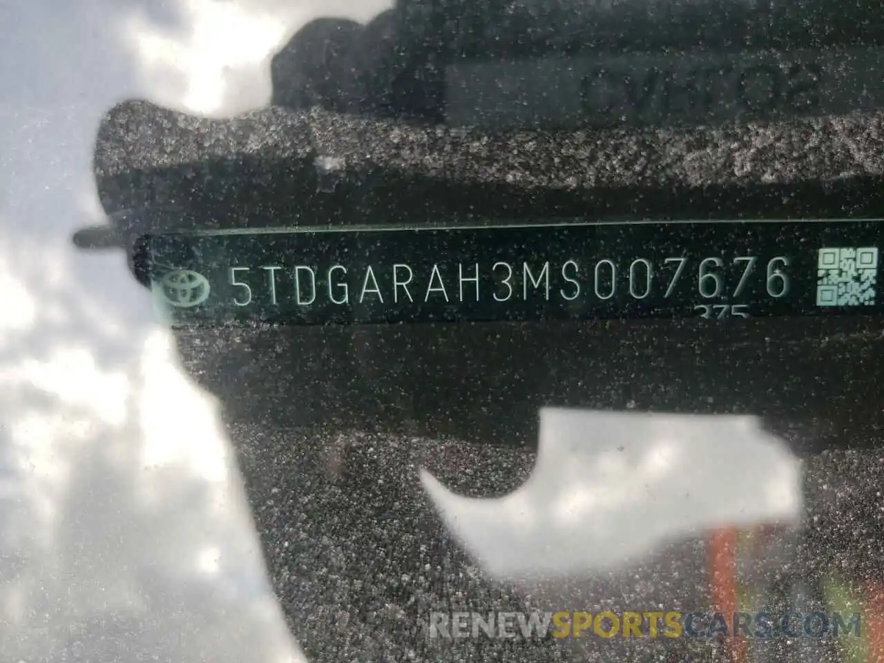 10 Фотография поврежденного автомобиля 5TDGARAH3MS007676 TOYOTA HIGHLANDER 2021