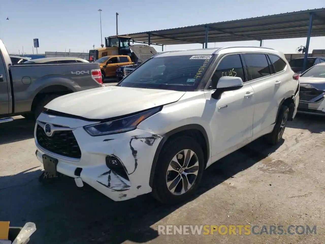 2 Photograph of a damaged car 5TDGARAH3MS507644 TOYOTA HIGHLANDER 2021