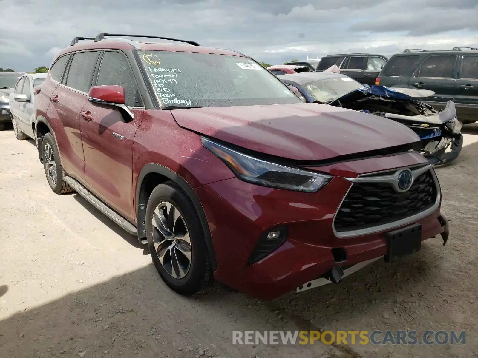 1 Photograph of a damaged car 5TDGARAH5MS503997 TOYOTA HIGHLANDER 2021