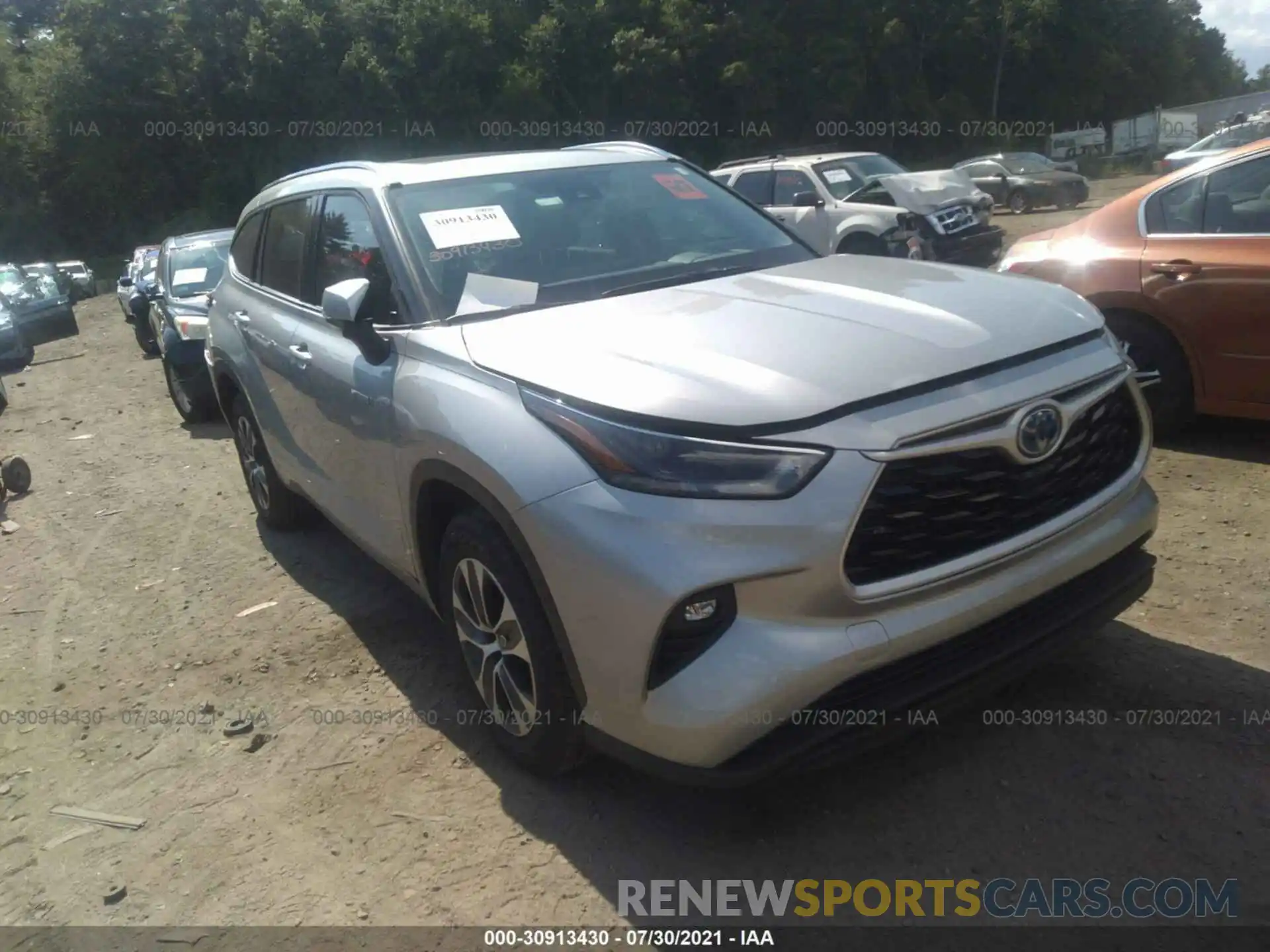 1 Photograph of a damaged car 5TDGARAH7MS008135 TOYOTA HIGHLANDER 2021