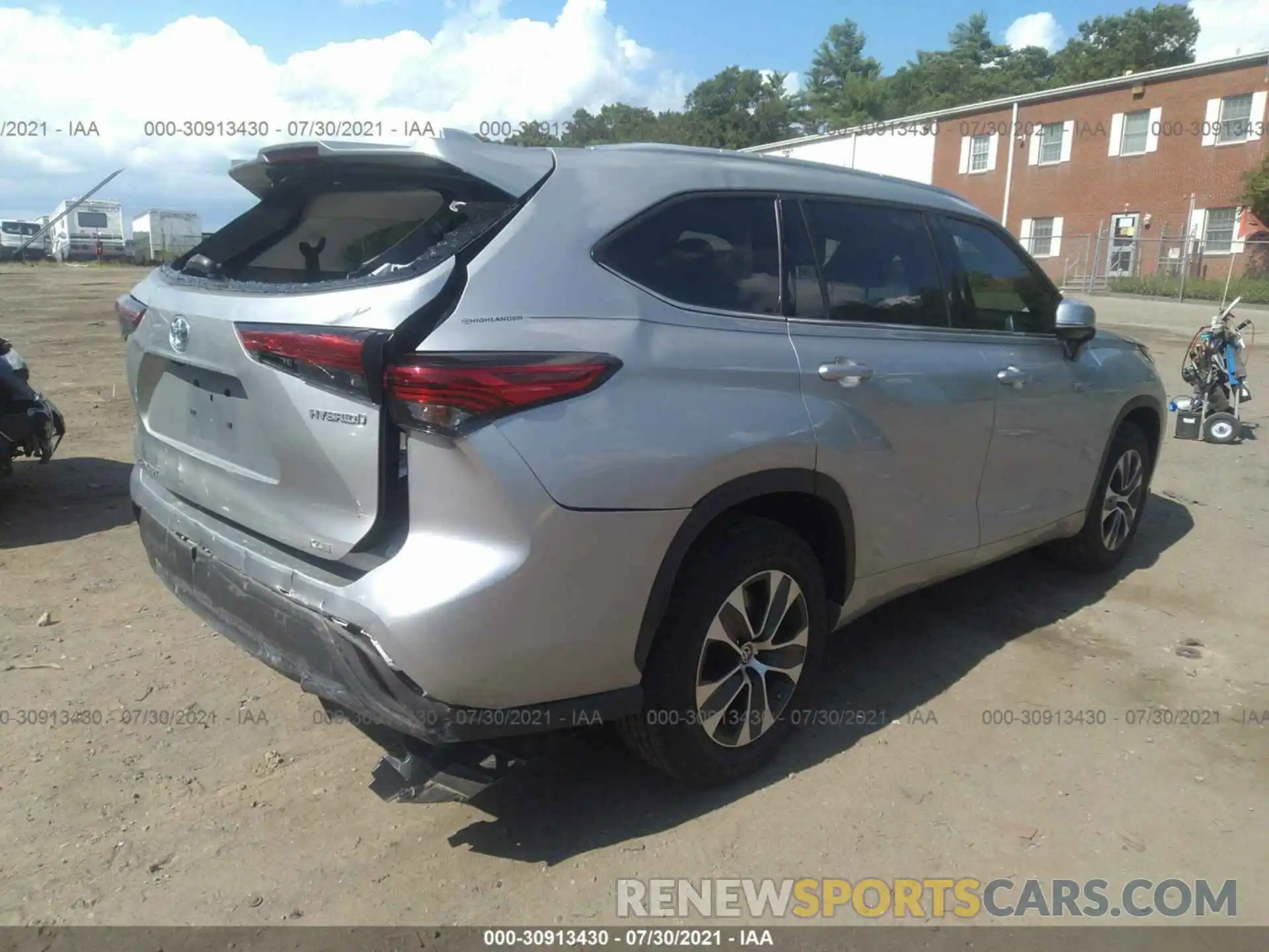 4 Фотография поврежденного автомобиля 5TDGARAH7MS008135 TOYOTA HIGHLANDER 2021