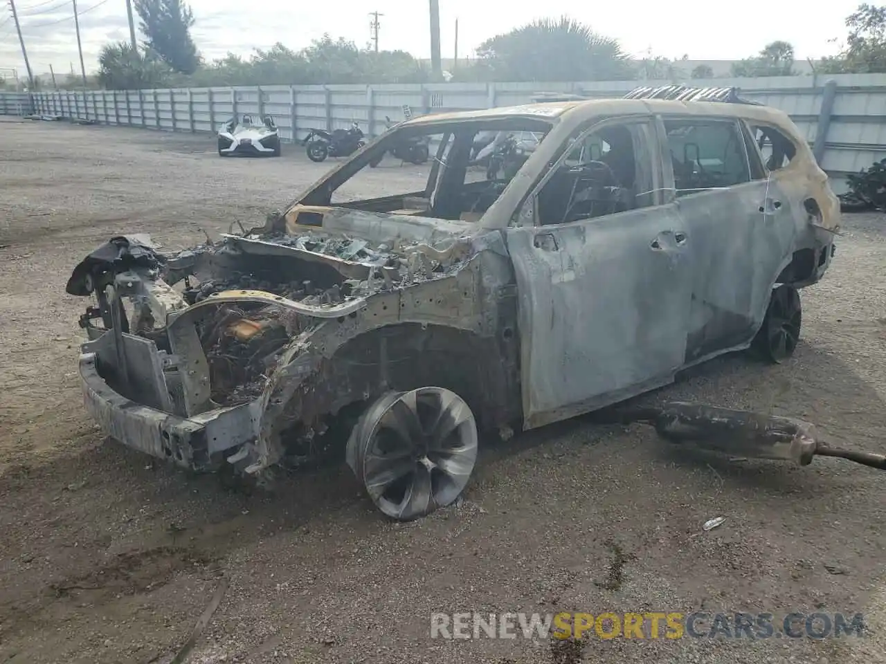 1 Photograph of a damaged car 5TDGARAH7MS008359 TOYOTA HIGHLANDER 2021