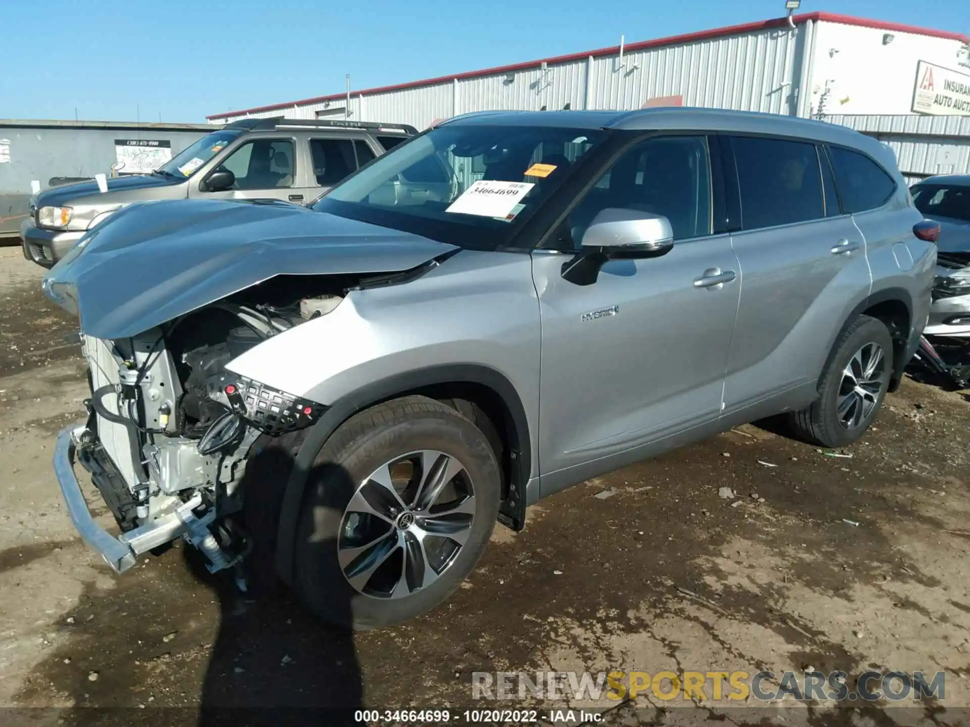 2 Photograph of a damaged car 5TDGARAH7MS509056 TOYOTA HIGHLANDER 2021