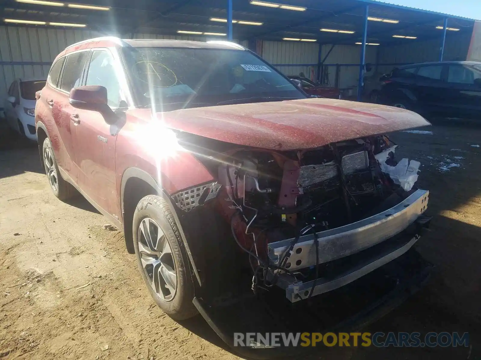 1 Photograph of a damaged car 5TDGBRCH0MS515534 TOYOTA HIGHLANDER 2021