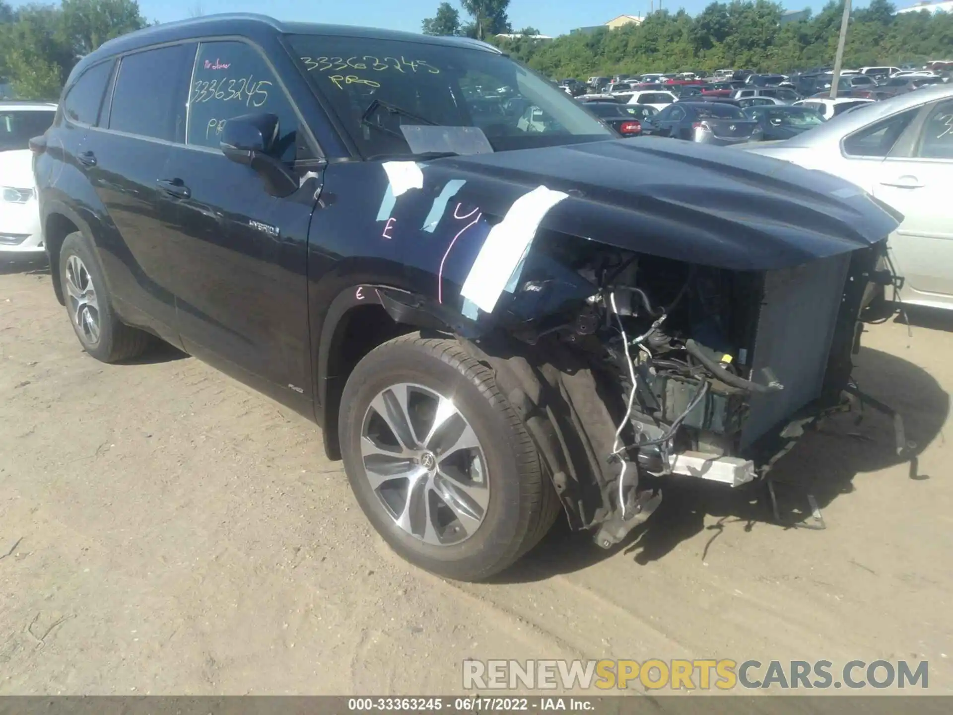 1 Photograph of a damaged car 5TDGBRCH0MS516327 TOYOTA HIGHLANDER 2021