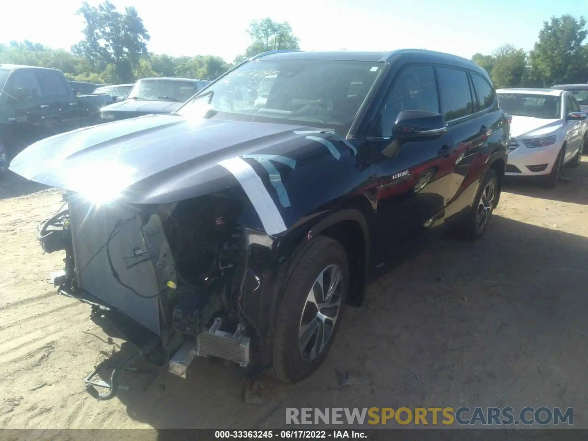 2 Photograph of a damaged car 5TDGBRCH0MS516327 TOYOTA HIGHLANDER 2021